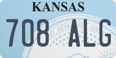 KS license plate 708ALG