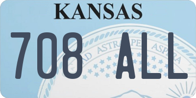 KS license plate 708ALL