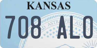 KS license plate 708ALO