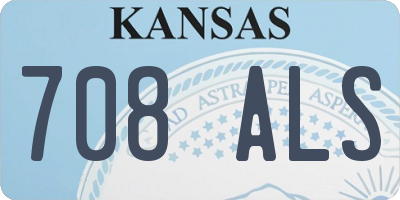 KS license plate 708ALS