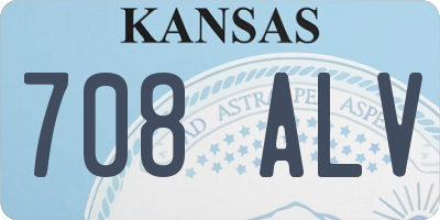 KS license plate 708ALV