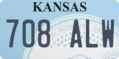 KS license plate 708ALW