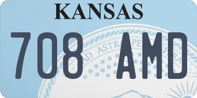 KS license plate 708AMD