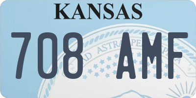 KS license plate 708AMF