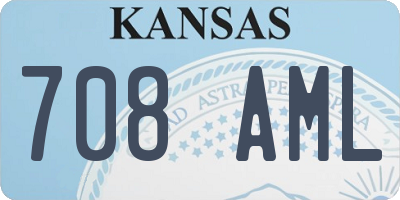 KS license plate 708AML