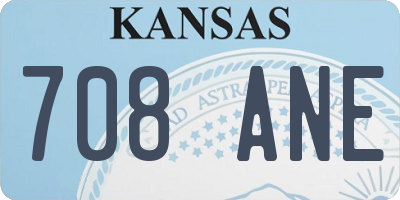 KS license plate 708ANE