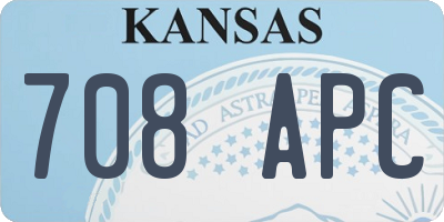 KS license plate 708APC