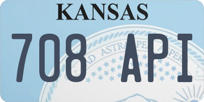 KS license plate 708API