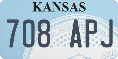 KS license plate 708APJ