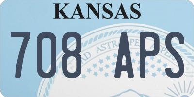 KS license plate 708APS