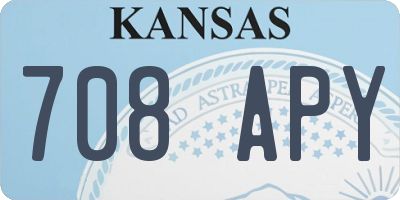 KS license plate 708APY