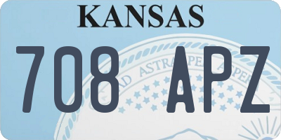 KS license plate 708APZ