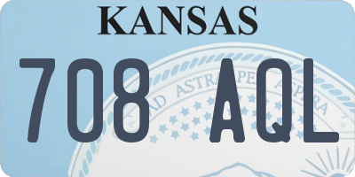 KS license plate 708AQL