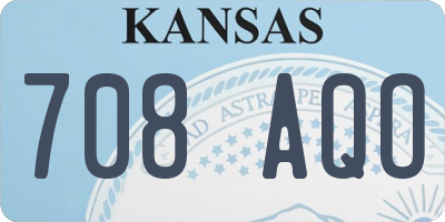 KS license plate 708AQO