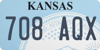 KS license plate 708AQX