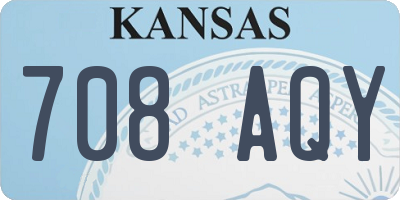 KS license plate 708AQY
