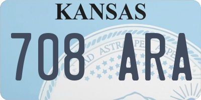 KS license plate 708ARA