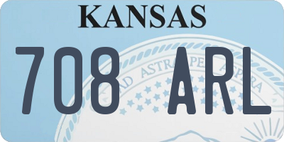 KS license plate 708ARL
