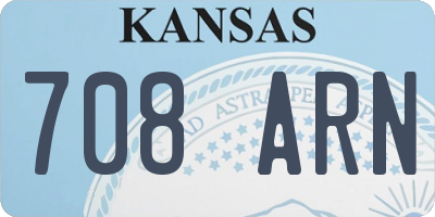 KS license plate 708ARN