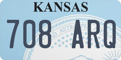 KS license plate 708ARQ