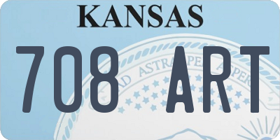 KS license plate 708ART