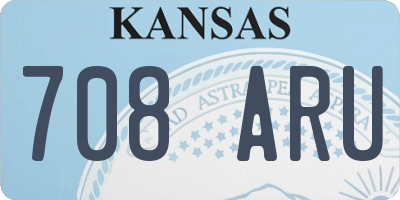 KS license plate 708ARU