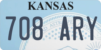 KS license plate 708ARY
