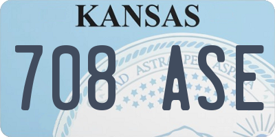 KS license plate 708ASE
