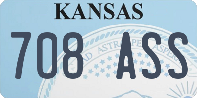 KS license plate 708ASS