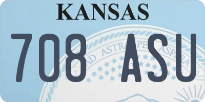 KS license plate 708ASU