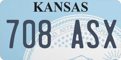KS license plate 708ASX