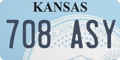 KS license plate 708ASY