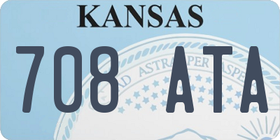 KS license plate 708ATA