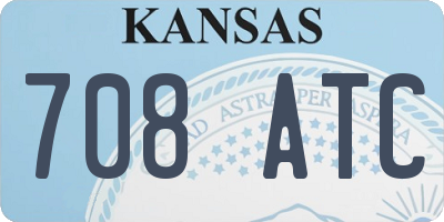 KS license plate 708ATC
