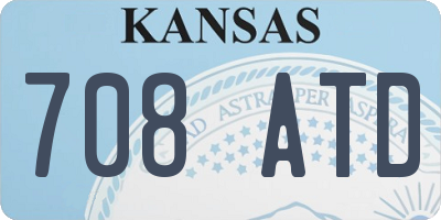KS license plate 708ATD