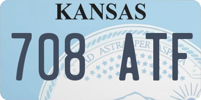 KS license plate 708ATF