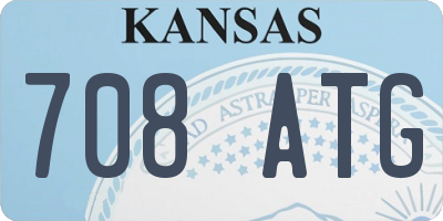 KS license plate 708ATG