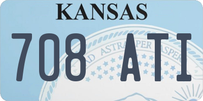 KS license plate 708ATI