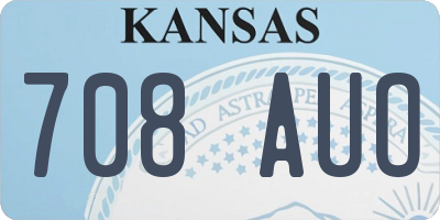 KS license plate 708AUO