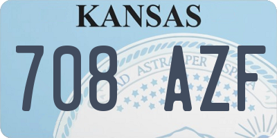 KS license plate 708AZF