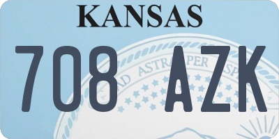 KS license plate 708AZK