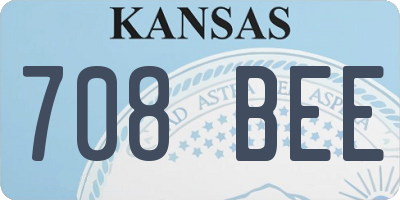KS license plate 708BEE