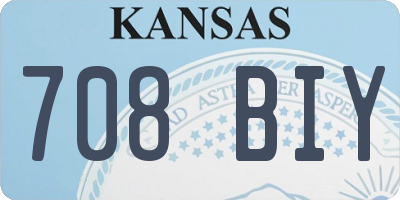 KS license plate 708BIY