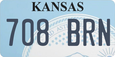 KS license plate 708BRN