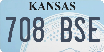 KS license plate 708BSE