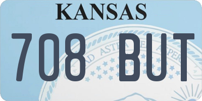 KS license plate 708BUT