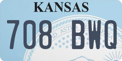 KS license plate 708BWQ