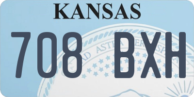 KS license plate 708BXH