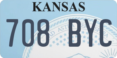 KS license plate 708BYC