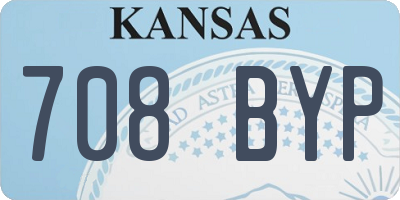 KS license plate 708BYP